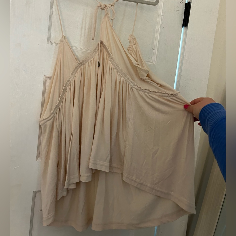 Free People Cream Halter Tank Top - Picture 2 of 4